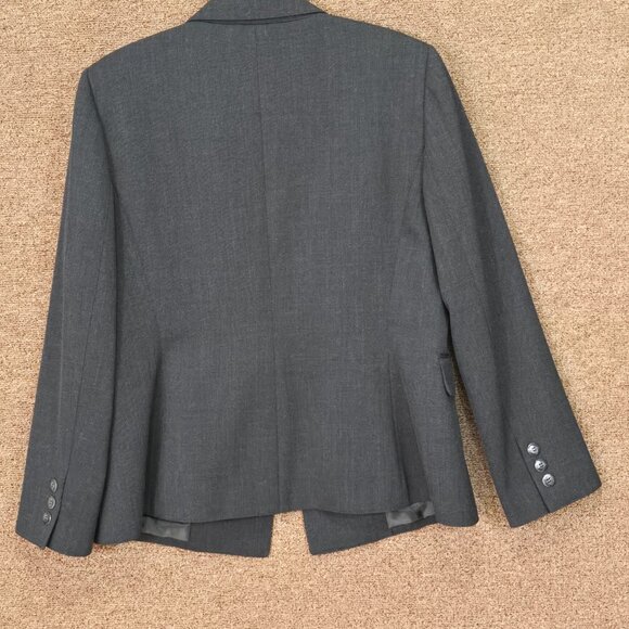 Antonio Melani Double Breasted Wool Blazer Gray Sz 12 Pre Owned - Picture 6 of 6